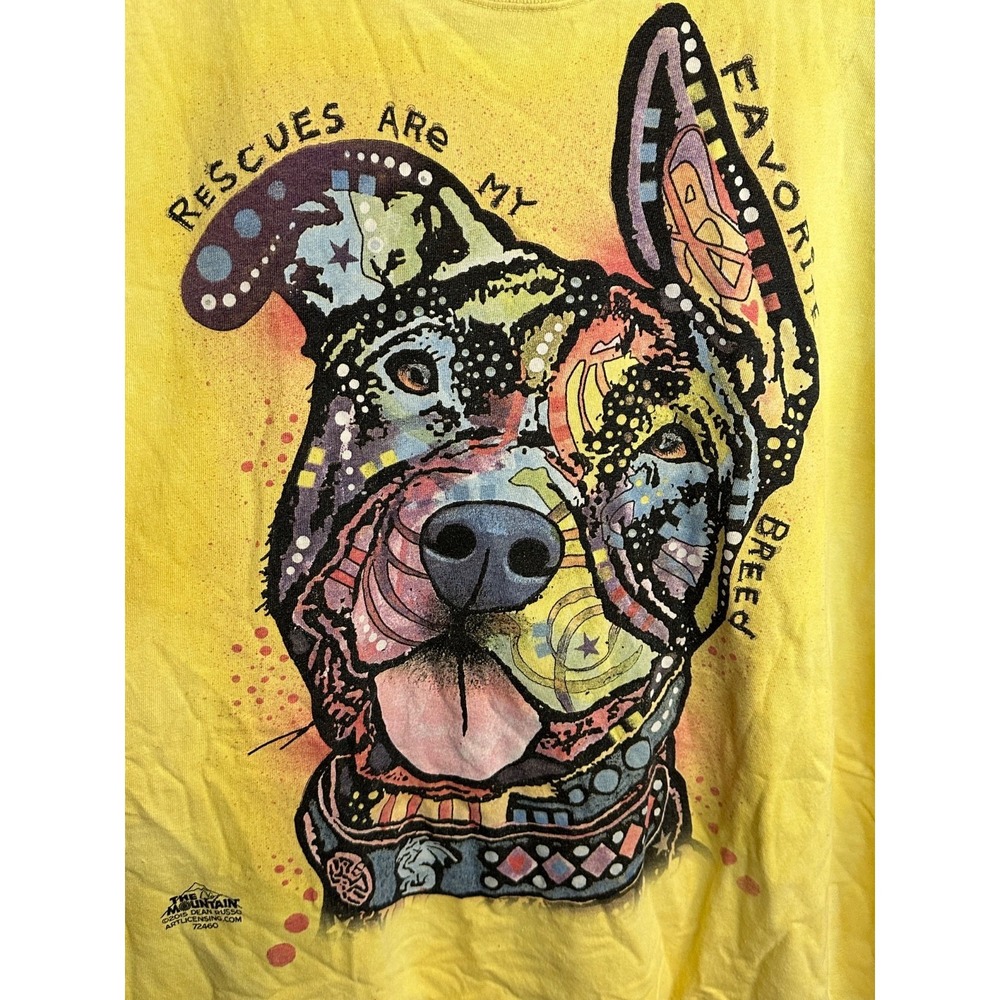 The Mountain Size XL Yellow Rescues Are My‎ Favorite Breed Colorful Dog T-Shirt - Picture 4 of 5